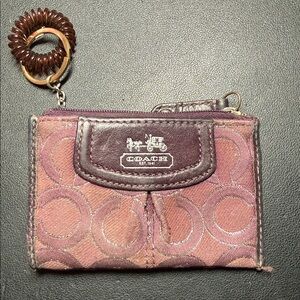 PROJECT COACH Maroon & Silver Signature C Coin Zip Coin Stagecoach NEEDS TLC